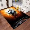 Soccer Ball Splash Art Carpet suitable as a non-slip mat for the living room or bedroom sofa