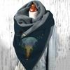 Шарф унисекс Шарфы на пуговицах с принтом Мягкий теплый шарф для лобового стекла