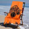 Водостойкое пляжное полотенце с узором логотипа Knicks - мягкое, впитывающее, быстросохнущее, можно стирать в машине - идеально для плавания, кемпинга, купания