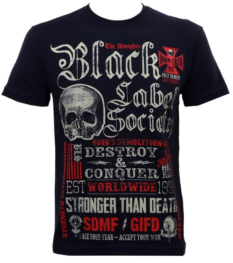 BLACK LABEL SOCIETY cd lgo THE ALMIGHTY MOTTO COLLAGE Официальная Футболка ПОСЛЕДНИЙ МАЛЕНЬКИЙ распродано Унисекс Футболка