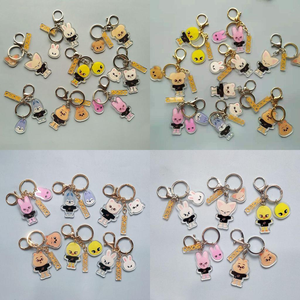 Stray Kids Skzoo Акриловый Двусторонний Брелок Мультяшный Kpop Подарок для Поклонников Коллекция