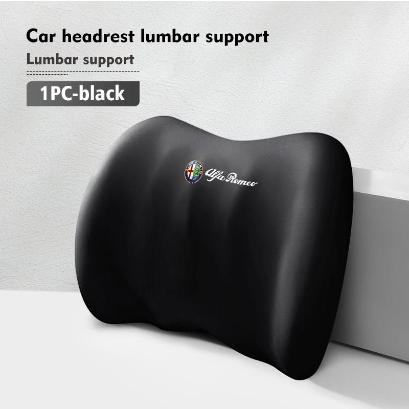 dyway0 2026 Hot Alfa Romeo Car Logo Seat Head Support Cushion Lumbar Protector Pad Auto Styling Accessories For Alfa Romeo Giulia 147 M