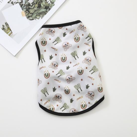 Жилет для домашних животных с круглым вырезом без рукавов, свободные удобные мягкие летние рубашки с принтом для домашних животных, овцы, кошки, собаки