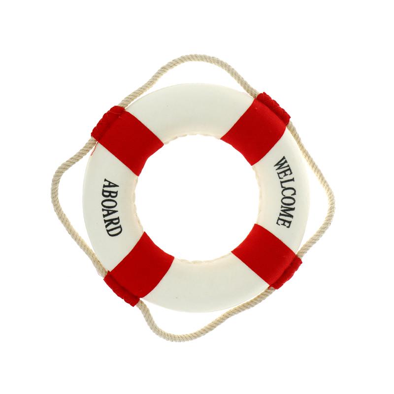 1Pc Welcome Aboard Nautical Life Lifebuoy Ring Boat Wall Hanging Home Decor