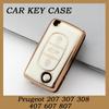 Модный ТПУ Чехол-Крышка для Ключа Автомобиля Для Peugeot 207 307 308 407 607 807 Защищенный Брелок
