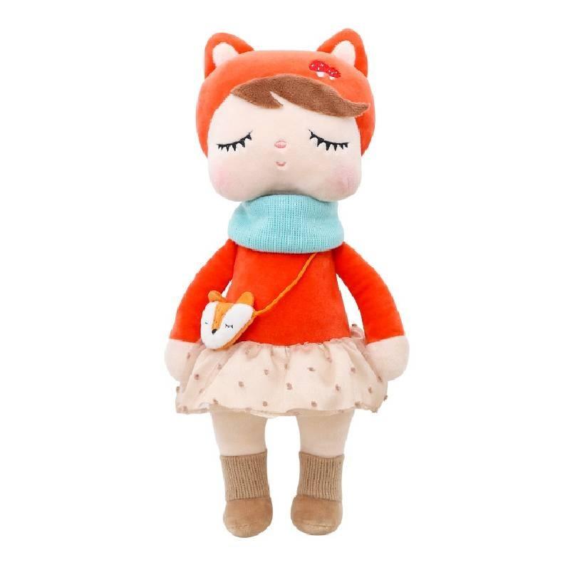 Adorable Metoo Plush Girl Doll Soft Short Plush Stuffed Toy With Pp Cotton Filling Cute Bag Pendant For Kids And Collectors