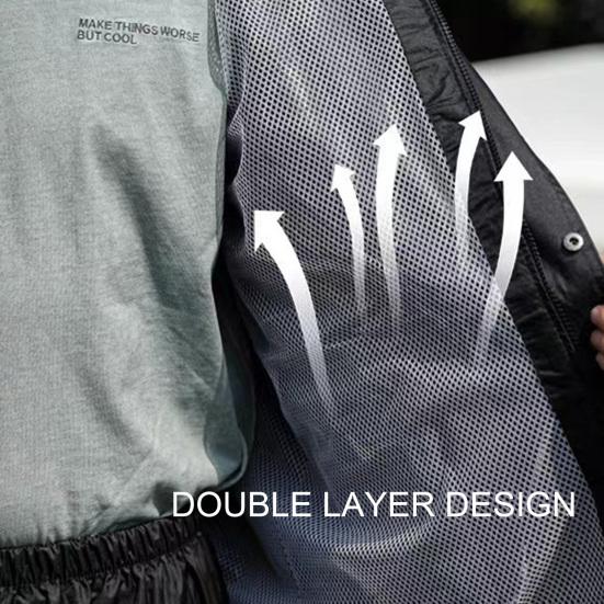 2 шт./компл., костюм от дождя для взрослых, водонепроницаемая, дышащая, высокая видимость, светоотражающая полоска, уличная куртка от дождя, брюки