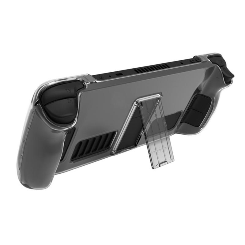 Твердый защитный чехол Прозрачный раздельный кристальный чехол с подставкой Совместимый для Steam Deck Game