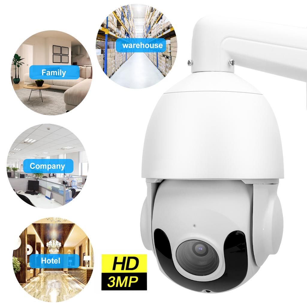 3MP 30x Zoom HD IP Camera IP66 Waterproof Infrared Night View 100?240V Prise AU