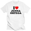 Футболка I Love Jenna Ortega, летние футболки с круглым вырезом и короткими рукавами в стиле хип-хоп, модные повседневные повседневные футболки европейского размера, уличная одежда