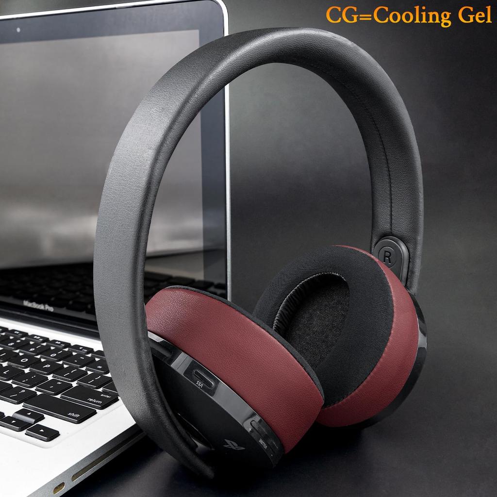SOULWIT Охлаждающая гелевая подушка для ушей для беспроводной игровой гарнитуры Sony Gold Playstation PS4, амбушюры, модель 2018 года, сменная подушка, подушка для головы, охлаждающая