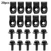 35 шт. болтов для кузова автомобиля и зажимов U-образных гаек, крышка двигателя, поддон, брызговик, бампер, фиксатор крыла, крепеж, заклепочные винты