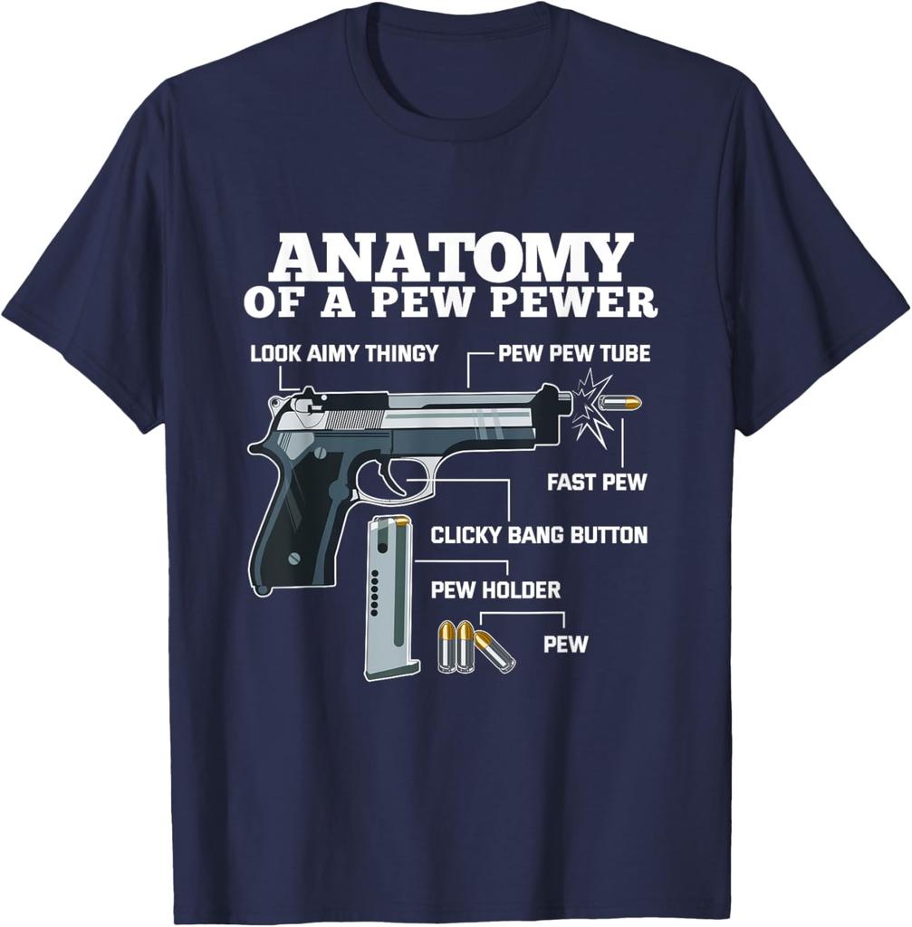 Anatomy of A Pew Pewer Gun Ammo Lover TShirt 100 Cotton ONeck Short Sleeve Summer Casual Mens Tshirt Streetwear