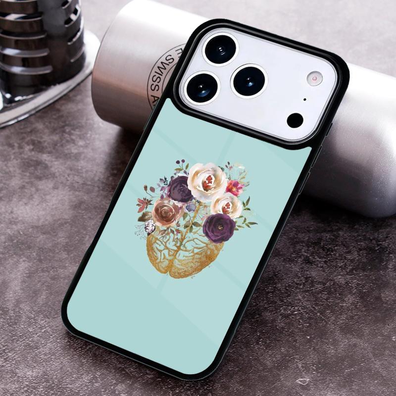Человеческие Органы Мозг Чехол для Телефона для iPhone 17 16 15 Pro Max Air 14 13 12 11 Plus Ударопрочный Чехол