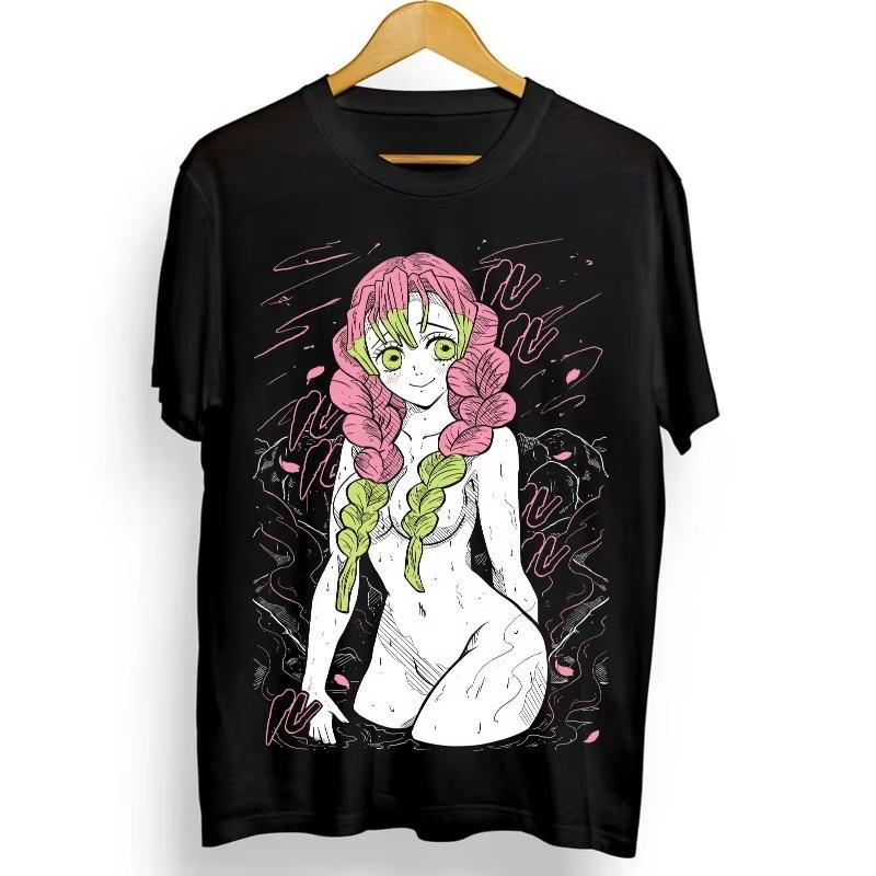 Demon Slayer Anime Mitsuri Kanroji Printed Tshirt Unisexs And Womens Tshirt Unisexs Top Sports Tshirt Unisexs Tshirt Summer Tee