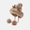 New Warm Winter Hat Lacing Ear Protection Bear Ears Hat Velvet Rabbit Ear Woolen Bucket Hat Women