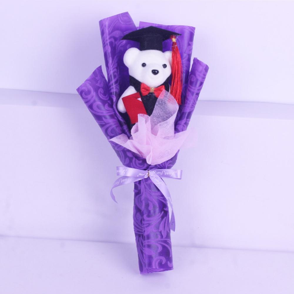 Plush Bear Bear Plush Bouquet Bouquet Decoration Doctoral Bear Toy  Graduation Season