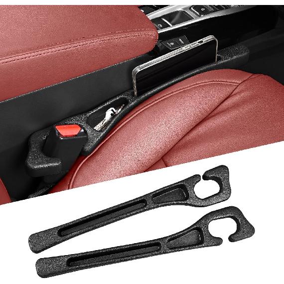 Car Seat Gap Filler, Car Seat Accessories, Car Organizers And Storage With Phone Holder, Car Organizer Fit Sedan SUV Truck Black Set Of 2