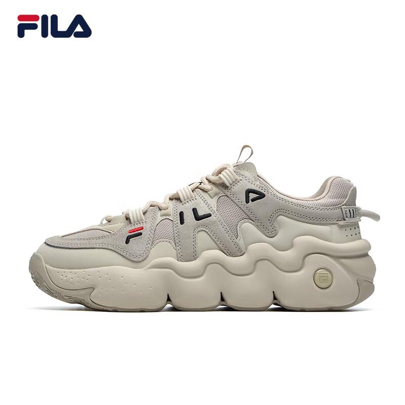 Fila Мужские ретро-баскетбольные повседневные кроссовки цвета овсянки/желтого цемента