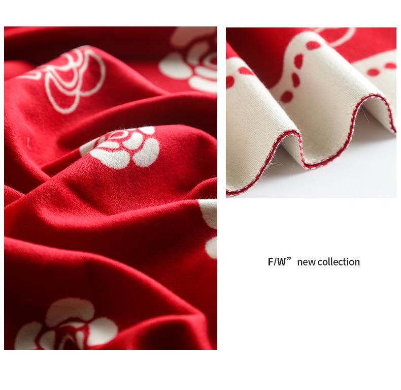 Luxury Double-Sided Women's Scarf: Thick Imitation Cashmere Shawl & Neck Warmer for Autumn/Winter