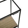 Étagère murale de style industriel Mumbai - 33 x 33 x 9,5 cm - avec 2 étagères en bois et métal - Marron - Versa