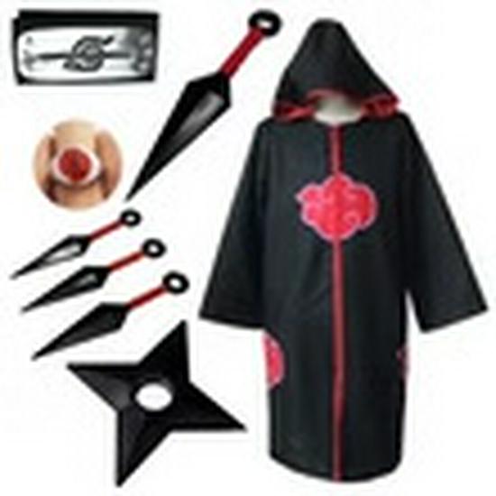 Наруто Акацуки Плащ с красным облаком - Учиха Итачи, Саске и Четвертый Хокаге Минато Костюм для косплея