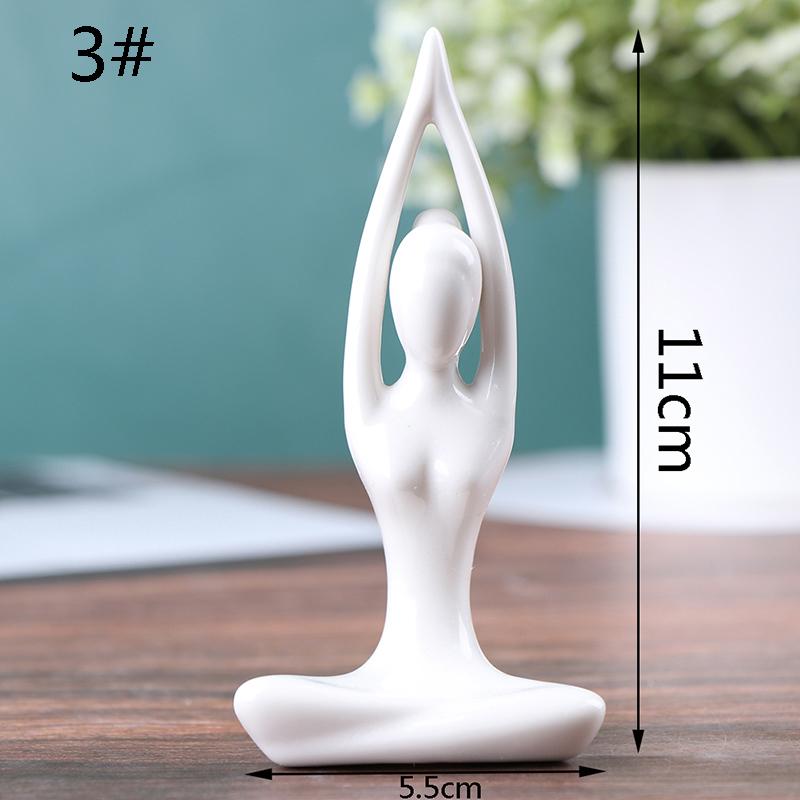 6 стилей медитация поза йоги Статуя Статуэтка Керамическая фигура йоги Декор Орнамент