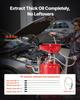 79.5L Waste Oil Drain Tank, Air Operated Portable Oil Drainer with Adjustable Funnel Height, Industrial Fluid Drain Tank with Wheels, Fluid Fuel