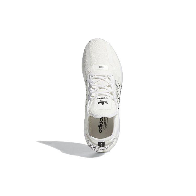 Adidas NMD_R1 V2 Белые черные мужские кроссовки Cloud-White Core-Black GZ1999