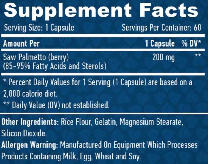 Haya Labs Со Пальметто 200 мг – 60 капсул
