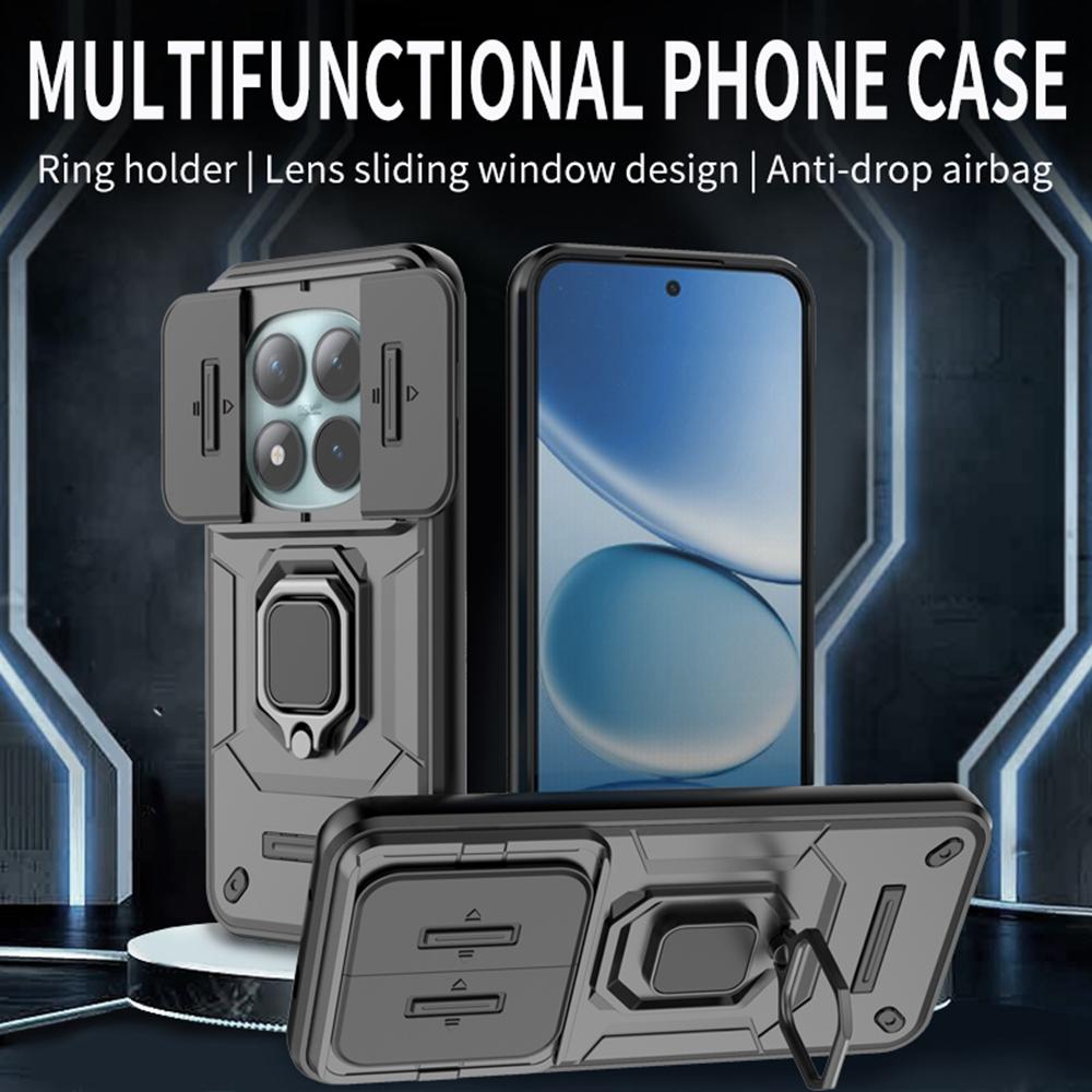 Для Xiaomi Redmi Note 15 Pro+ 5G Чехол Защита камеры Бронированный чехол для телефона Для Redmy Note 15 Pro Plus Магнитный держатель Кольцо Чехол