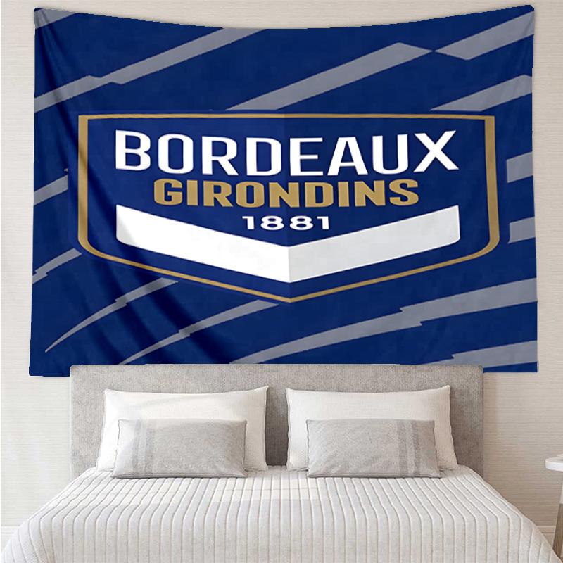 1PC Giron-de Football Crest Printed Tapestry Room Decoration Wall Hanging for Living Room Bedroom, dormitory, Birthday and Christmas gifts