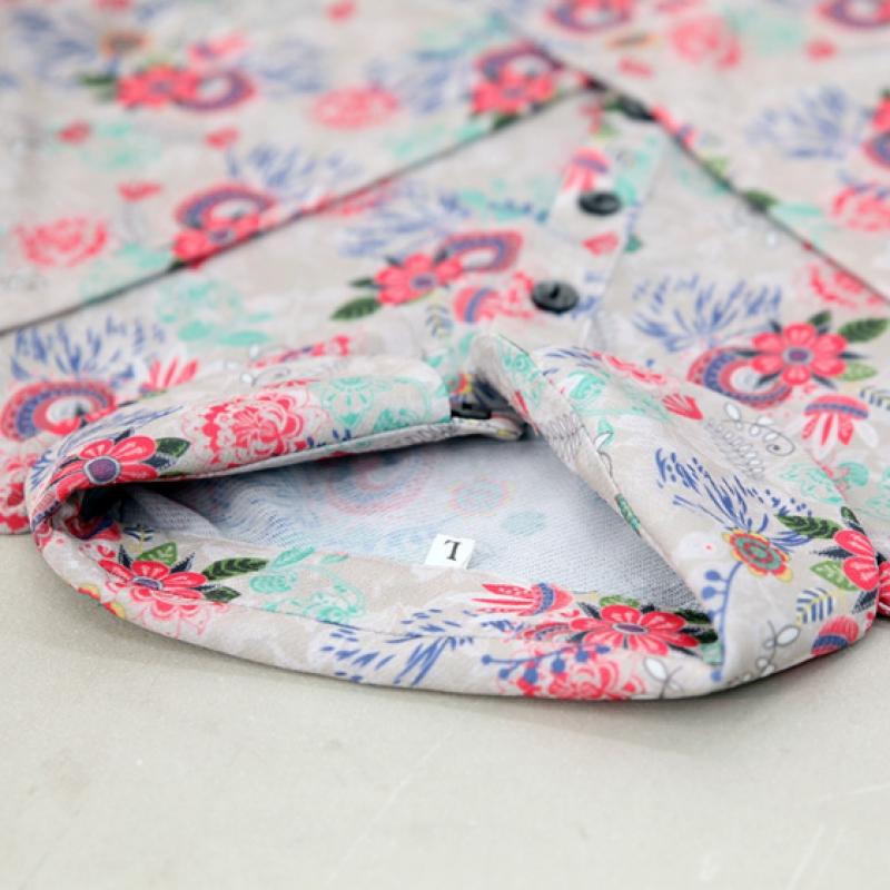 Женская хлопковая футболка с воротником Shiz Madam Floral Garden T57490