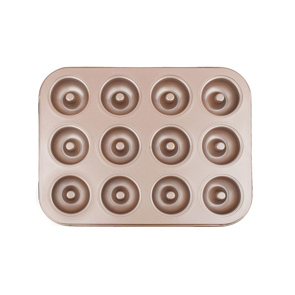 12/24 Cavity Doughnut Baking Pan Nonstick Cake Baking Pan Carbon Steel Mini Donut Mold Doughnut Bakeware Tray Durable
