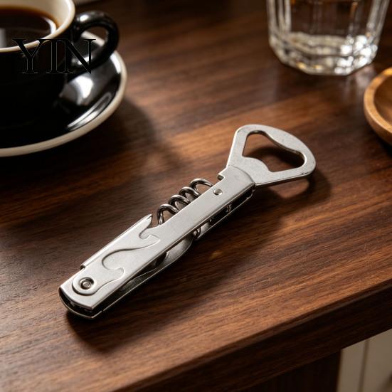 Kitchen Gadgets for Home 3-in-1 Wine And Beer Corkscrew Bottle Opener, Compact Manual Durable Opener Tool, Multifunctional Bar Seniors