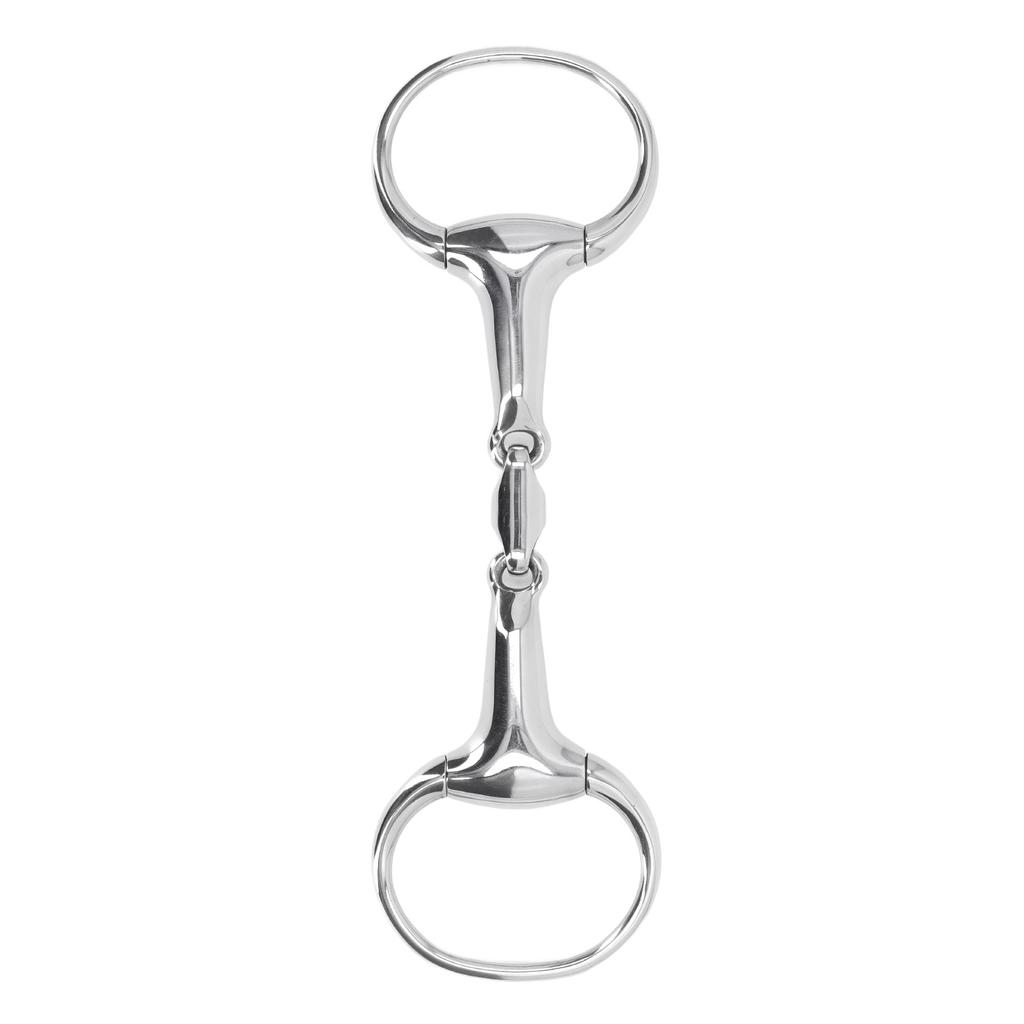 Кольцо для кляпа для лошади, мундштук из нержавеющей стали 125 мм, свободный овальный звено, обучение лошади