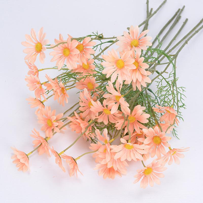 52 см искусственный цветок белой ромашки 5 головок шелковые белые ромашки искусственный цветок букет сделай сам домашний сад вечеринка свадьба украшение