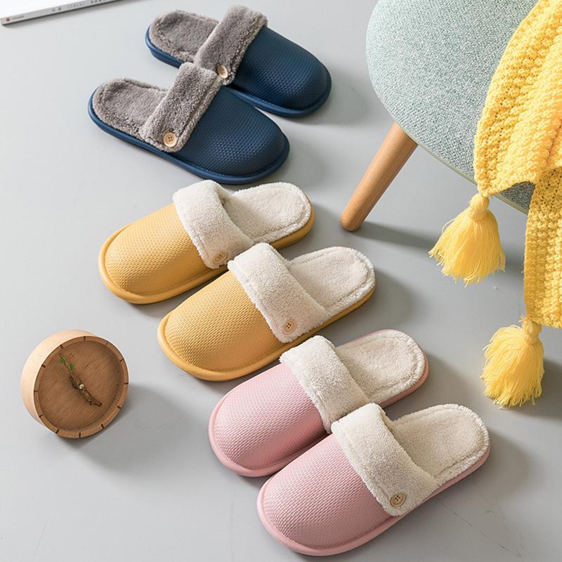 Модные домашние женские теплые тапочки плюшевые мягкие подошвы женские домашние тапочки легкие парные тапочки нескользящие женские туфли 2024 женские
