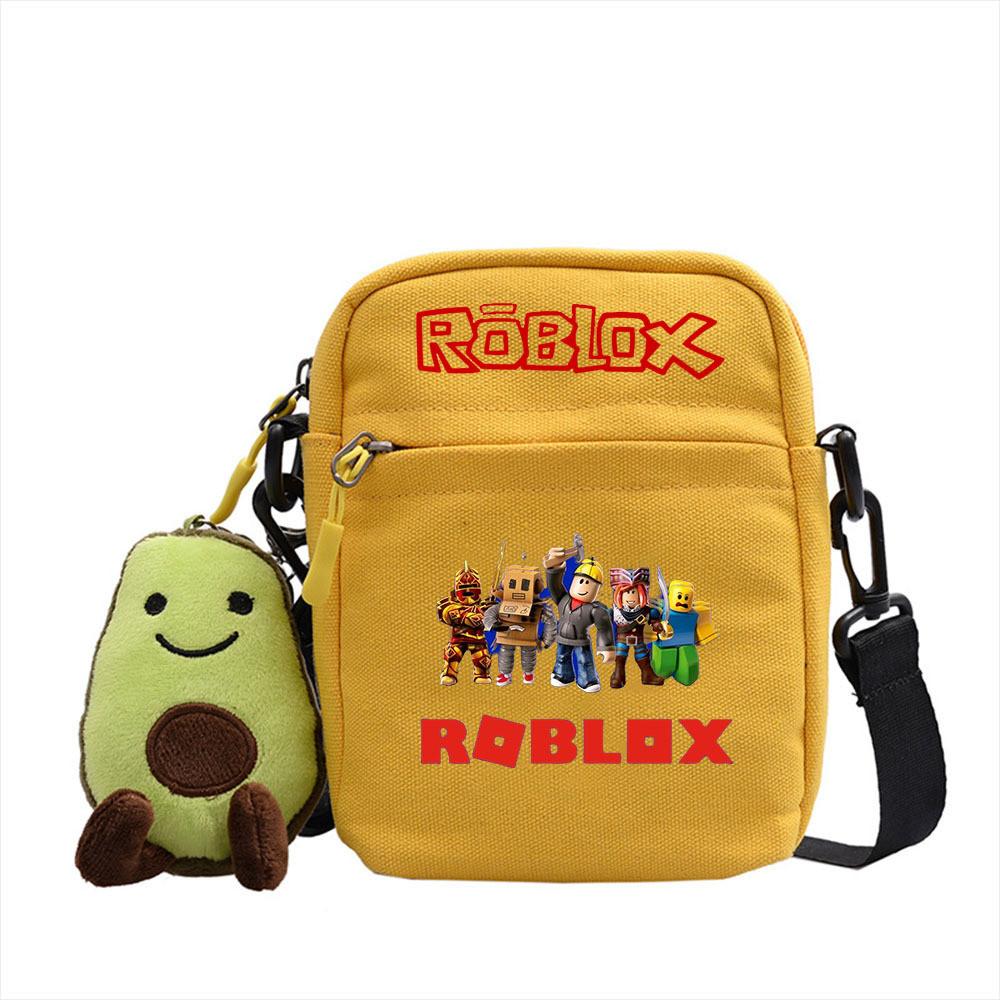 Тканевая сумка через плечо Roblox с принтом персонажа игры и буквой Для повседневных путешествий и школы