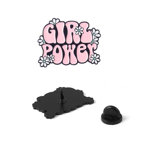Feminist Brooch Lovely Design Easily Wear Good Gloss Exquisite Jewelry Costume Accessories Girl Power