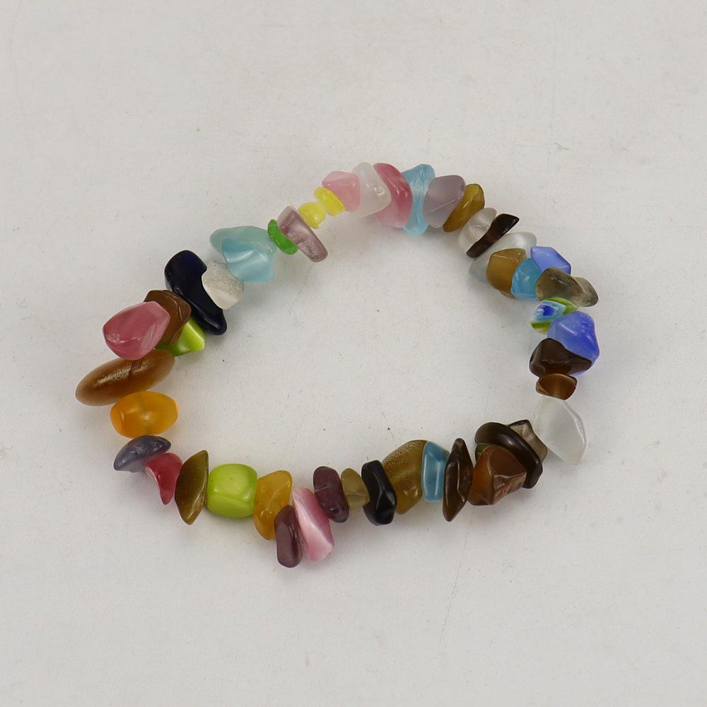 Handmade Beaded Natural Crystal Crushed Stone Bracelet B54