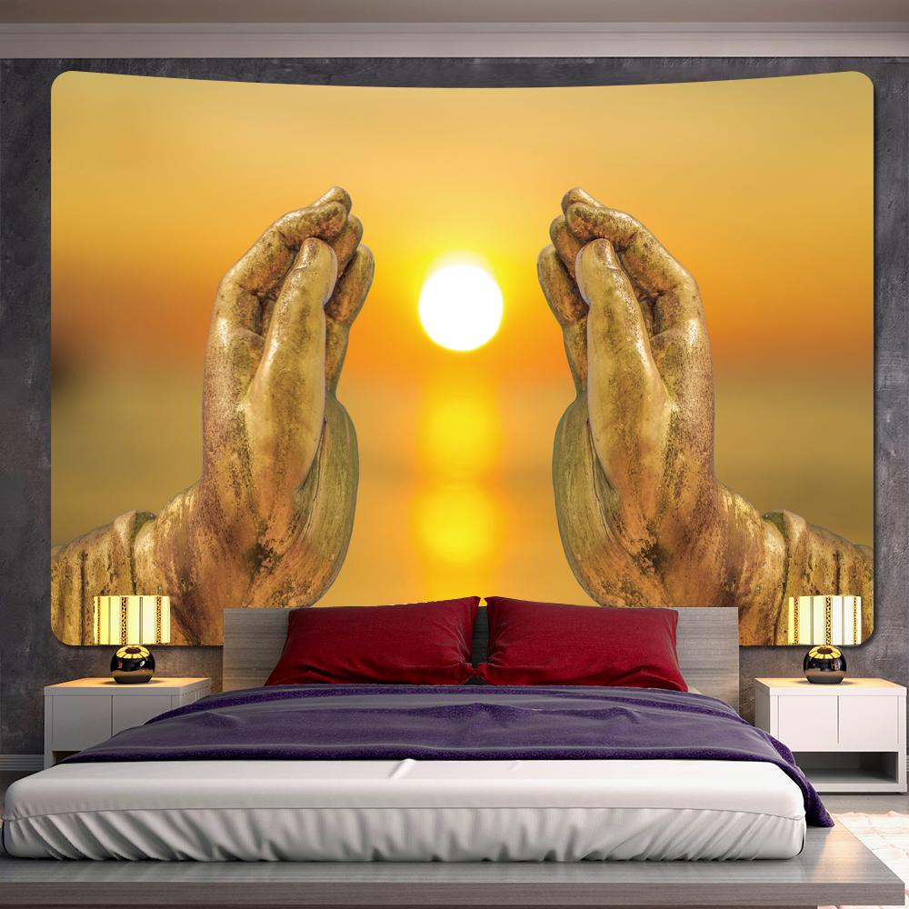 Будда медитация украшение дома гобелен Мандала богемное украшение психоделическая сцена настенное крепление Таро коврик для йоги