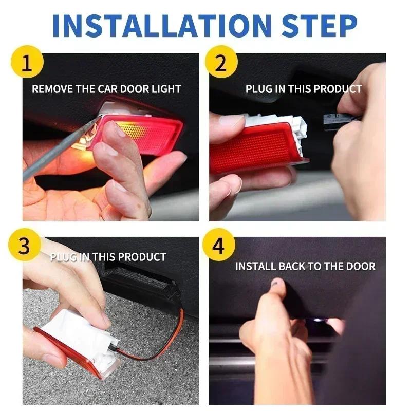 2 шт. Автомобильная подсветка дверей с логотипом Эмблема Для Mercedes Benz Класса A C E GLC GLA GLE GLB W177 W205 W212 W213 X253 X156 W166 X247