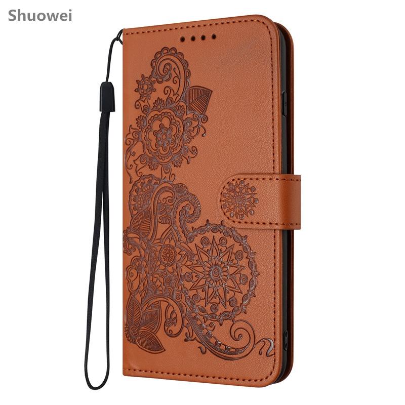 Для Motorola Moto G04 G04S G05 G13 G14 G15 G23 G24 G32 G34 G35 G45 G53 G53J G54 Power G55 G62 G64 G64Y G73 4G 5G Кожаная обложка-книжка кошелек