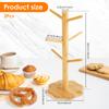 2Pcs Wooden Pretzel Holder Stand Tree Shape Pretzel Display Holder Desktop Sausage Stand Kitchen Stands for Sausage Decoration