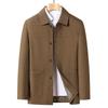 Lapel Casual Plus Size Autumn Coat for Middle-Aged and Elderly Men