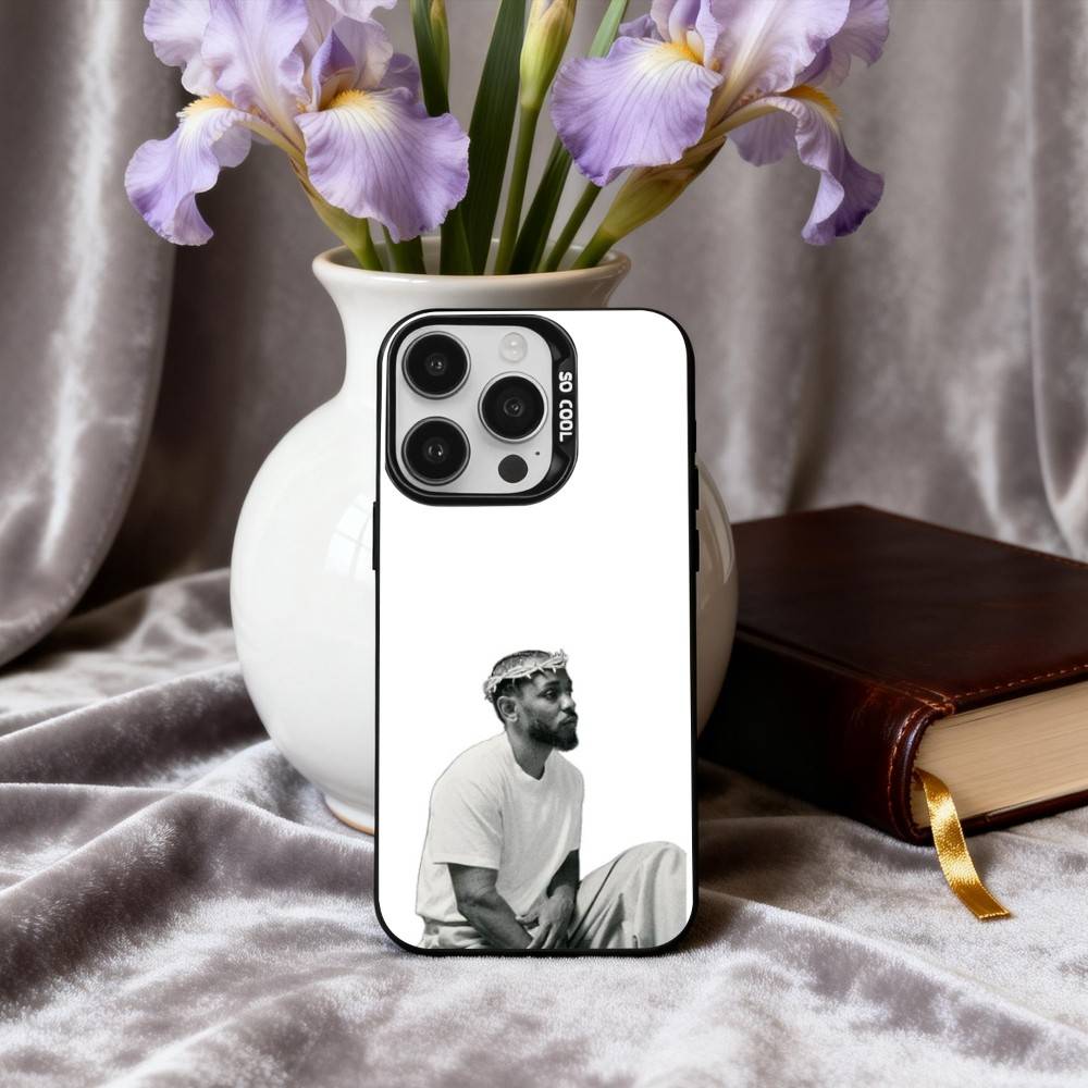 K-Кендрик-K Рэпер L-Ламэр-R Чехол для телефона iPhone17,16,15,14,13,12,11 Plus,Pro Max Черный Конфетный серебристый чехол для телефона