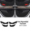 Накладка на порог от пинков для Hyundai Tucson TL 2015 2016 2017 2018 LHD RHD Автомобильные кожаные карбоновые коврики Аксессуары для отделки интерьера