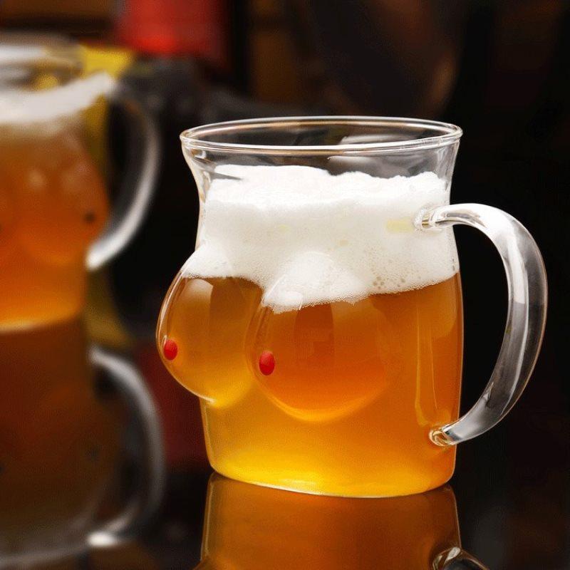 Креативная стеклянная кружка в форме тела, бокалы для виски, бокал для вина, сексуальная женская кружка в форме груди, пивная кружка для водки, виски, пива