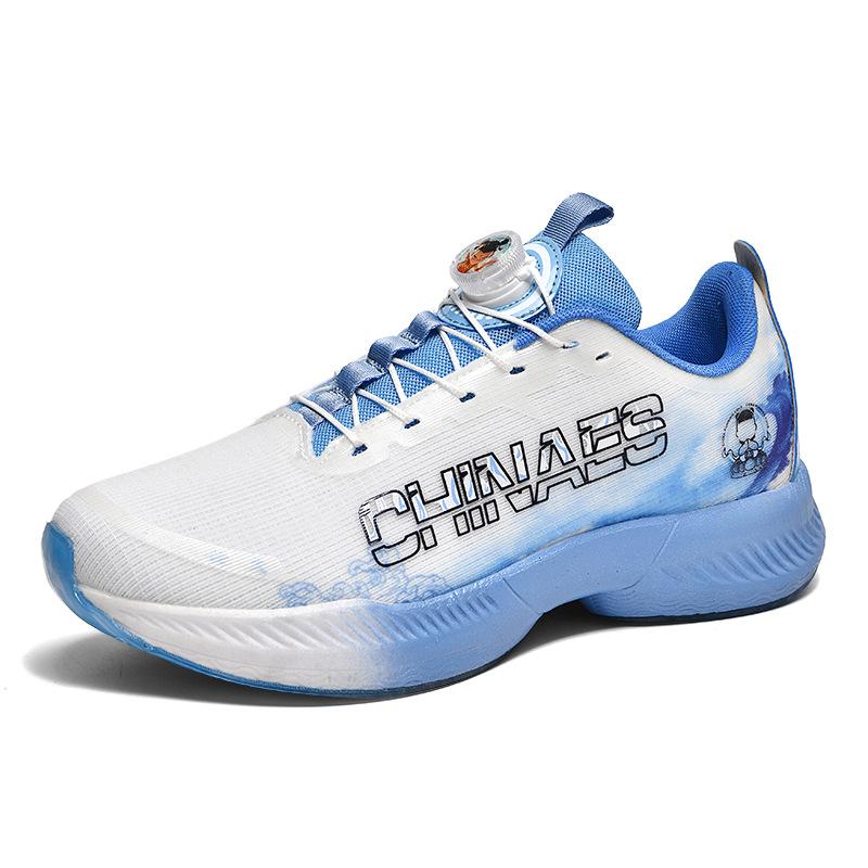 Летние новые дышащие сетчатые модные спортивные туфли для родителей и детей с вращающейся пряжкой, мужские туфли, амортизирующие повседневные кроссовки для бега, мужская прямая трансляция